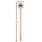 Musical Instruments Wooden 7.5" Stir Stick - Round - Dimensions