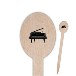 Musical Instruments Oval Wooden Food Picks - Double Sided