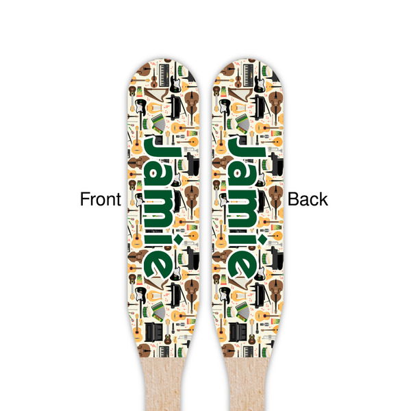 Musical Instruments Wooden Food Pick - Paddle - Double Sided - Front & Back