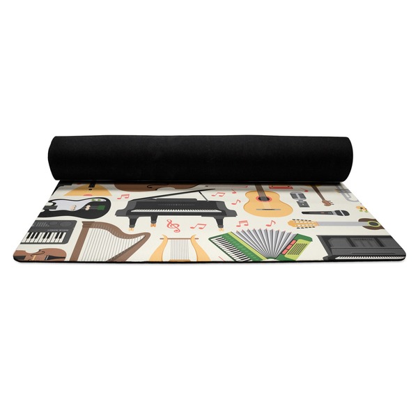 Musical Instruments Yoga Mat Rolled up Black Rubber Backing