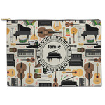 Musical Instruments Zipper Pouch - Large - 12.5"x8.5" (Personalized)