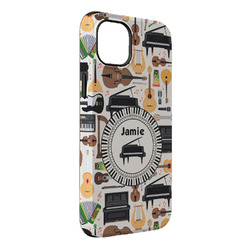 Musical Instruments iPhone Case - Rubber Lined - iPhone 14 Plus (Personalized)