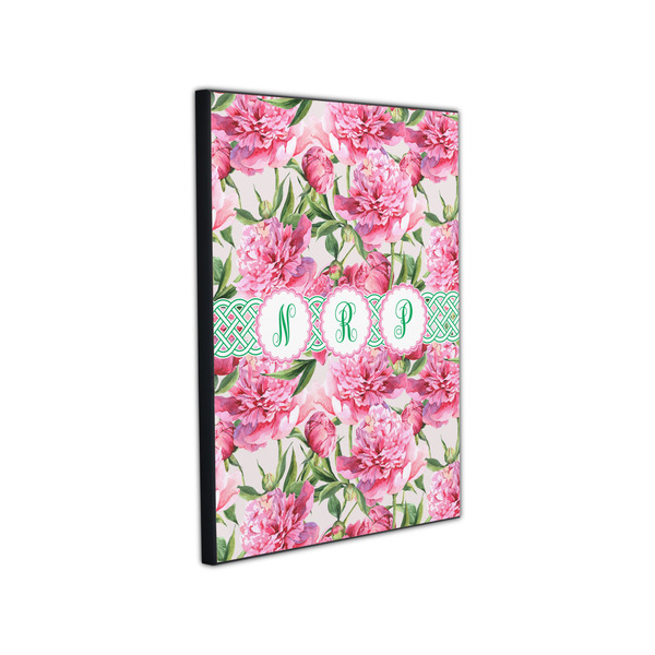 Watercolor Peonies 11x14 Wood Print - Angle View