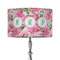Watercolor Peonies 12" Drum Lamp Shade - Fabric (Personalized)