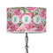 Watercolor Peonies 12" Drum Lampshade - ON STAND (Poly Film)
