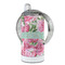 Watercolor Peonies 12 oz Stainless Steel Sippy Cups - FULL (back angle)