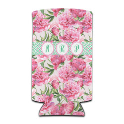 Watercolor Peonies Can Cooler (tall 12 oz) (Personalized)