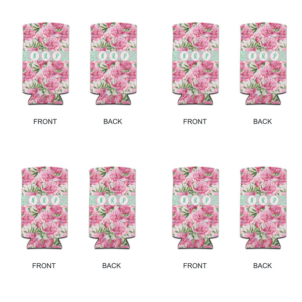 Watercolor Peonies 12oz Tall Can Sleeve - Set of 4 - APPROVAL