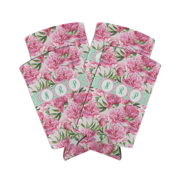 Watercolor Peonies 12oz Tall Can Sleeve - Set of 4 - MAIN