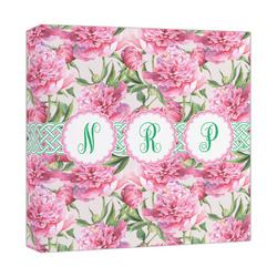 Watercolor Peonies Canvas Print - 12x12 (Personalized)