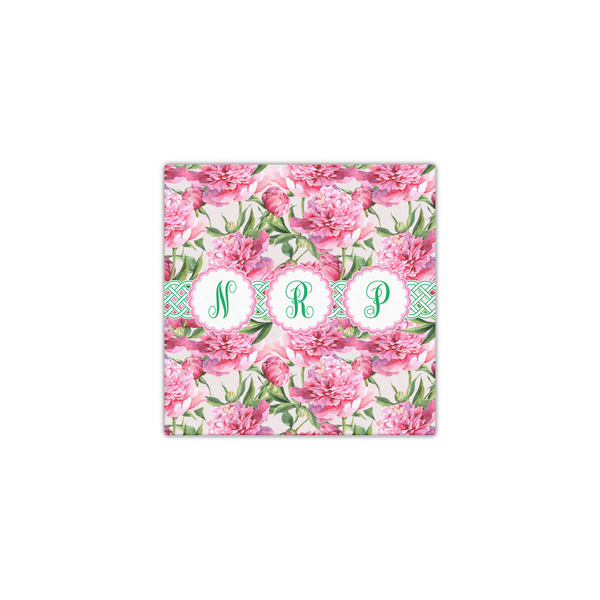 Watercolor Peonies 12x12 - Canvas Print - Front View