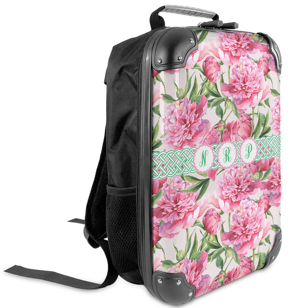 Custom Watercolor Peonies Kids Hard Shell Backpack (Personalized)