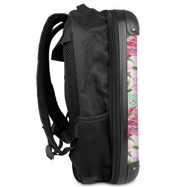 Watercolor Peonies 13" Hard Shell Backpacks - Side View