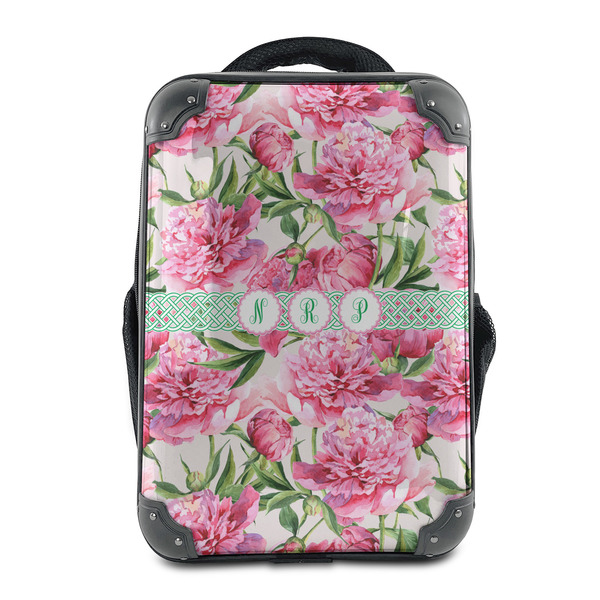 Custom Watercolor Peonies 15" Hard Shell Backpack (Personalized)