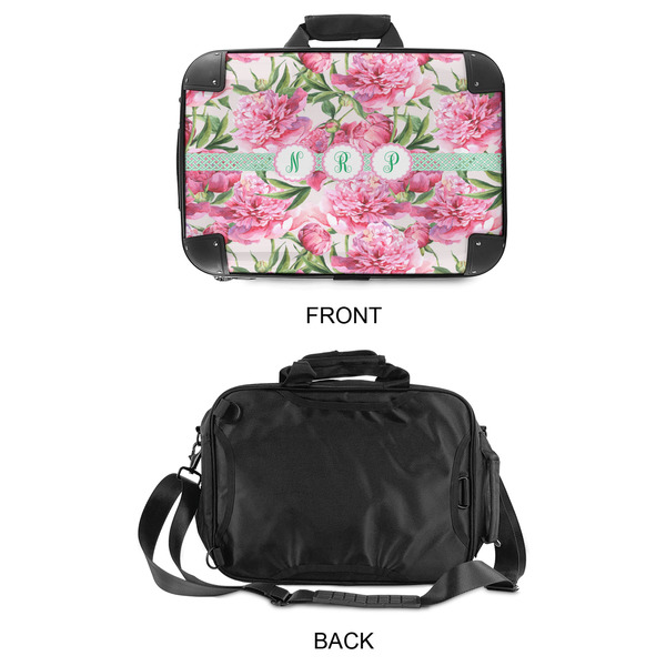 Watercolor Peonies 15" Hard Shell Briefcase - APPROVAL