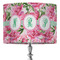 Watercolor Peonies 16" Drum Lampshade - ON STAND (Fabric)