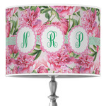 Watercolor Peonies 16" Drum Lamp Shade - Poly-film (Personalized)