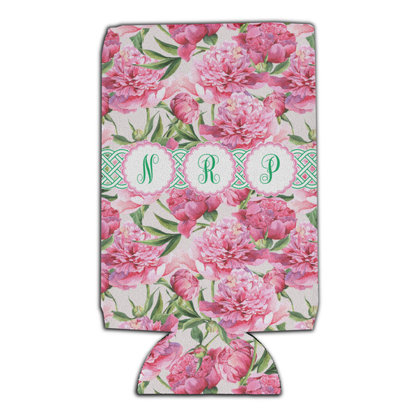 Watercolor Peonies 16oz Can Sleeve - Set of 4 - FRONT