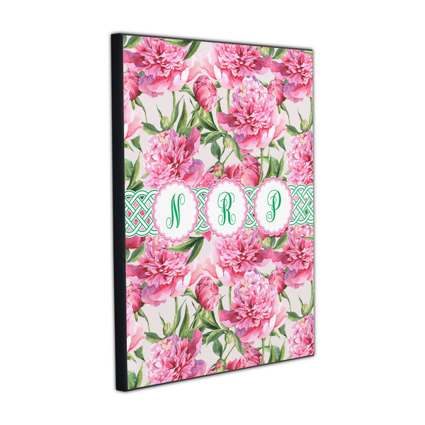 Watercolor Peonies 16x20 Wood Print - Angle View