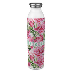 Watercolor Peonies 20oz Stainless Steel Water Bottle - Full Print (Personalized)