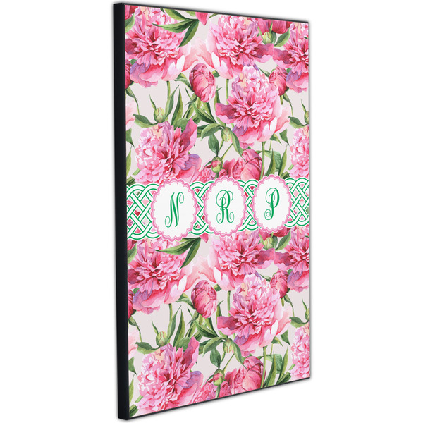 Watercolor Peonies 20x30 Wood Print - Angle View