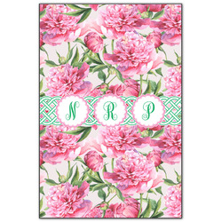 Watercolor Peonies Wood Print - 20x30 (Personalized)