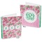 Watercolor Peonies 3-Ring Binder Front and Back