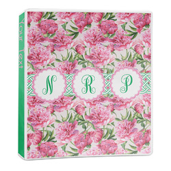 Watercolor Peonies 3-Ring Binder - 1 inch (Personalized)