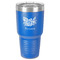 Watercolor Peonies 30 oz Stainless Steel Ringneck Tumbler - Blue - Front