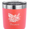 Watercolor Peonies 30 oz Stainless Steel Ringneck Tumbler - Coral - CLOSE UP