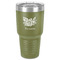 Watercolor Peonies 30 oz Stainless Steel Ringneck Tumbler - Olive - Front