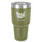 Watercolor Peonies 30 oz Stainless Steel Tumbler - Olive - Single-Sided (Personalized)
