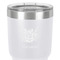 Watercolor Peonies 30 oz Stainless Steel Ringneck Tumbler - White - Close Up