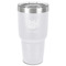 Watercolor Peonies 30 oz Stainless Steel Ringneck Tumbler - White - Front