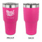 Watercolor Peonies 30 oz Stainless Steel Ringneck Tumblers - Pink - Single Sided - APPROVAL