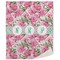 Watercolor Peonies Sherpa Throw Blanket (Personalized)