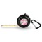 Watercolor Peonies 6-Ft Pocket Tape Measure with Carabiner Hook - Front