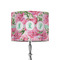 Watercolor Peonies 8" Drum Lampshade - ON STAND (Fabric)