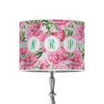 Watercolor Peonies 8" Drum Lamp Shade - Poly-film (Personalized)