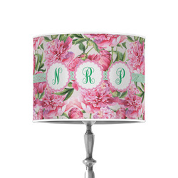 Watercolor Peonies 8" Drum Lamp Shade - Poly-film (Personalized)