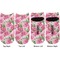 Watercolor Peonies Adult Ankle Socks - Double Pair - Front and Back - Apvl