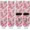 Watercolor Peonies Adult Crew Socks - Double Pair - Front and Back - Apvl