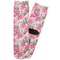 Watercolor Peonies Adult Crew Socks - Single Pair - Front and Back