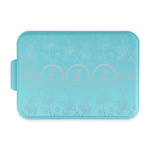 Watercolor Peonies Aluminum Baking Pan with Teal Lid (Personalized)