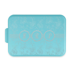 Watercolor Peonies Aluminum Baking Pan with Teal Lid (Personalized)