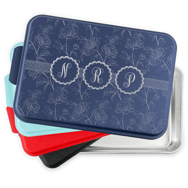 Watercolor Peonies Aluminum Cake Pan with Lid - PARENT/MAIN