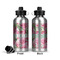 Watercolor Peonies Aluminum Water Bottle - Front and Back