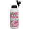 Watercolor Peonies Aluminum Water Bottle - White Front