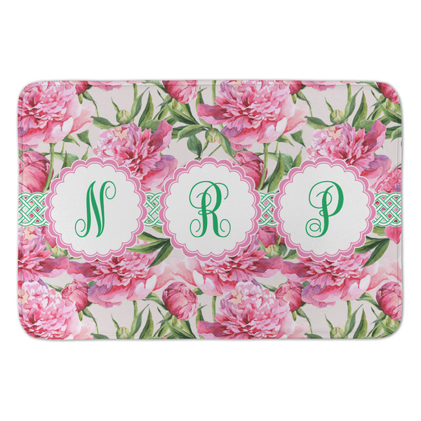 Custom Watercolor Peonies Anti-Fatigue Kitchen Mat (Personalized)