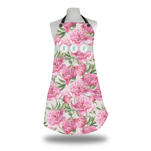 Custom Watercolor Peonies Apron w/ Multiple Names